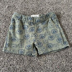 Free Planet Baby Boy Green/Blue Lion Print Shorts, Size 18 Months